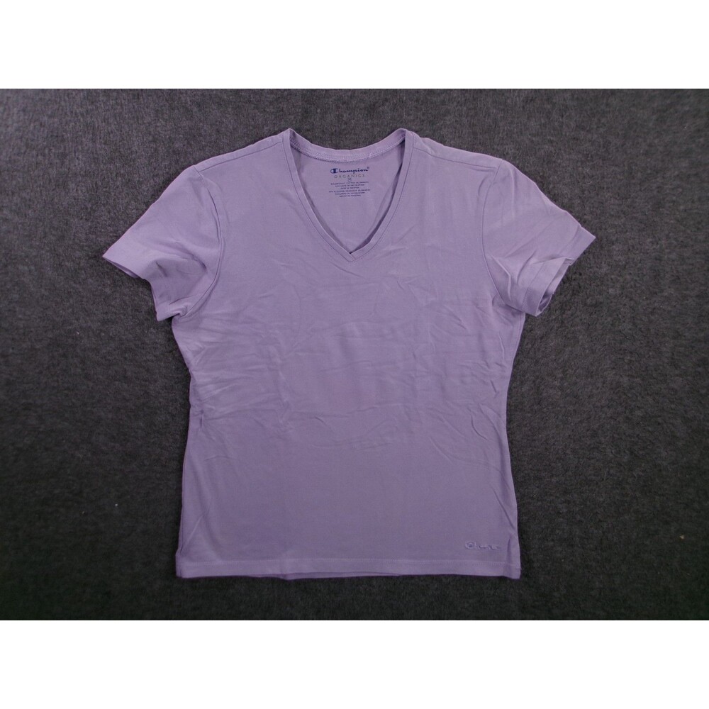 Champions Organics Top Women M Purple Office Casual Work Day Base Layer